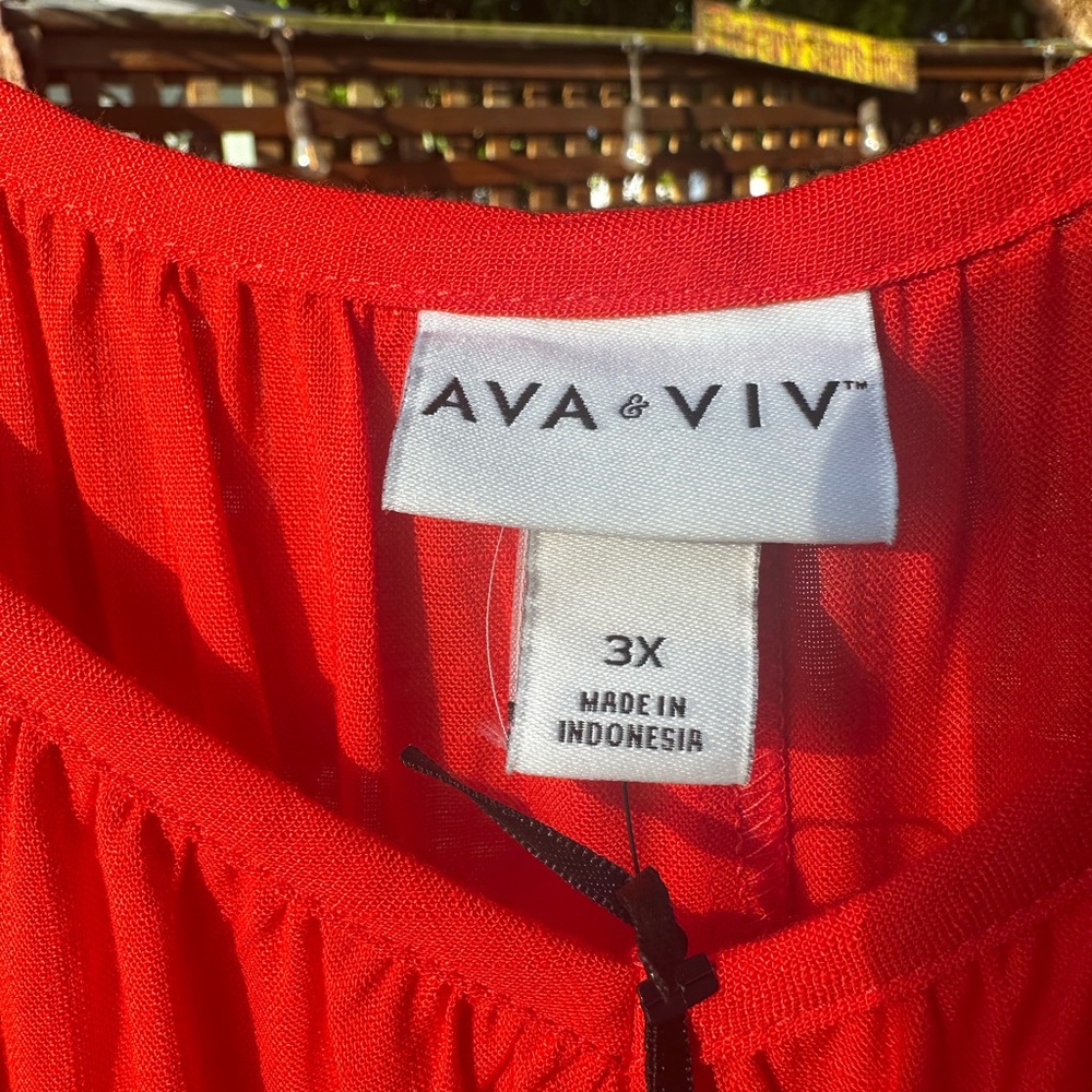 Ava & Viv Vibrant Red Maxi Dress - Picture 5 of 12